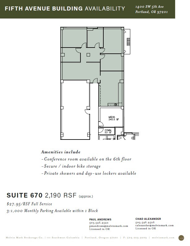 1400-1407 SW 5th Ave, Portland, OR à louer Photo de l’immeuble– Image 1 sur 1