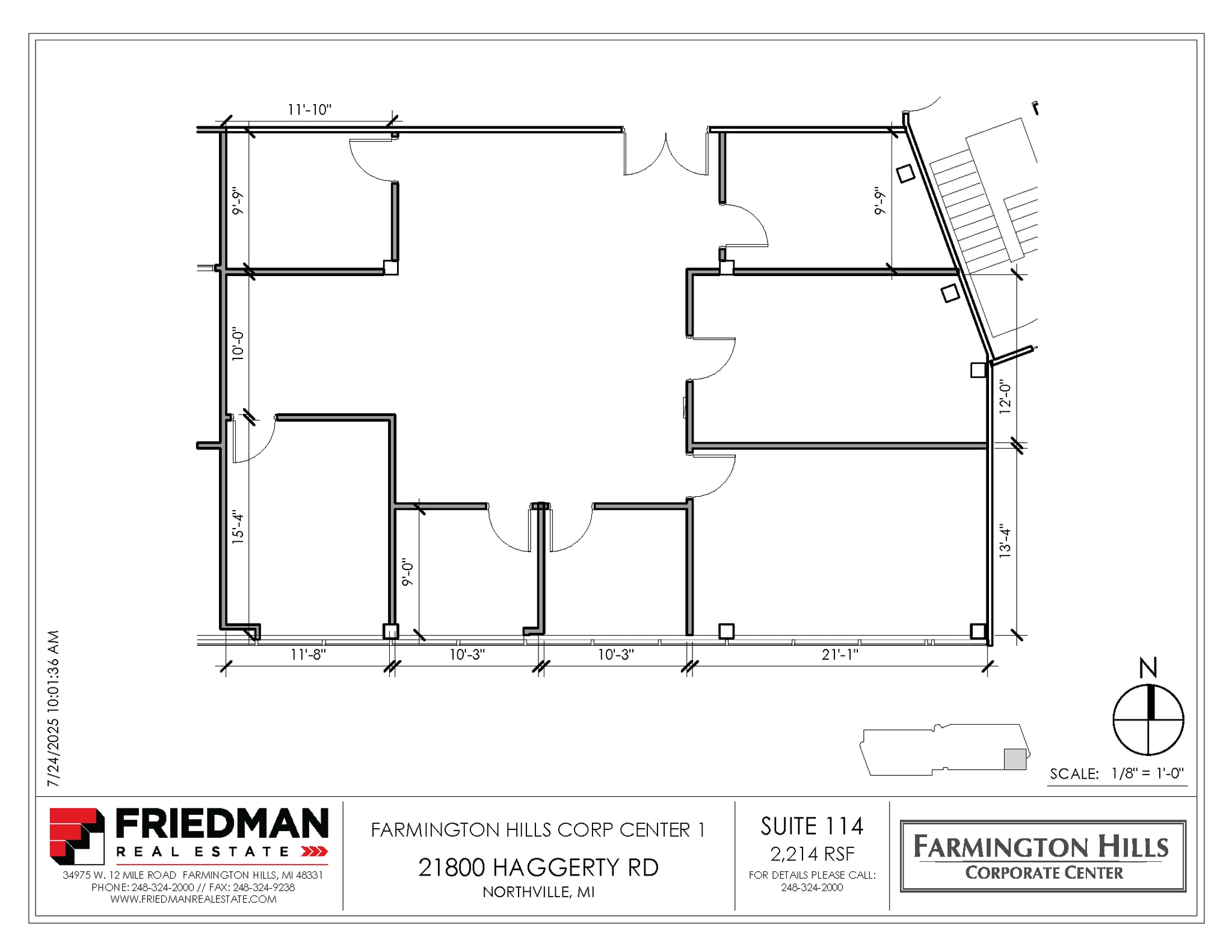 21800 Haggerty Rd, Northville, MI à louer Plan d’étage– Image 1 sur 2