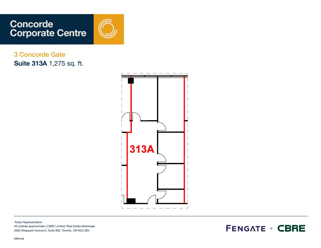 3 Concorde Gate, Toronto, ON à louer Plan d’étage– Image 1 sur 1