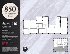 850 W Jackson Blvd, Chicago, IL à louer Plan d’étage– Image 1 sur 14