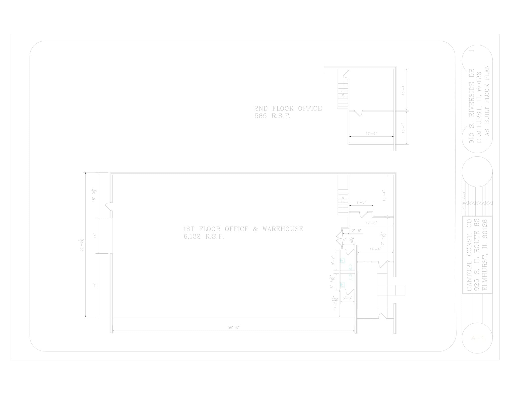 910 Riverside Dr, Elmhurst, IL à louer Plan de site– Image 1 sur 1