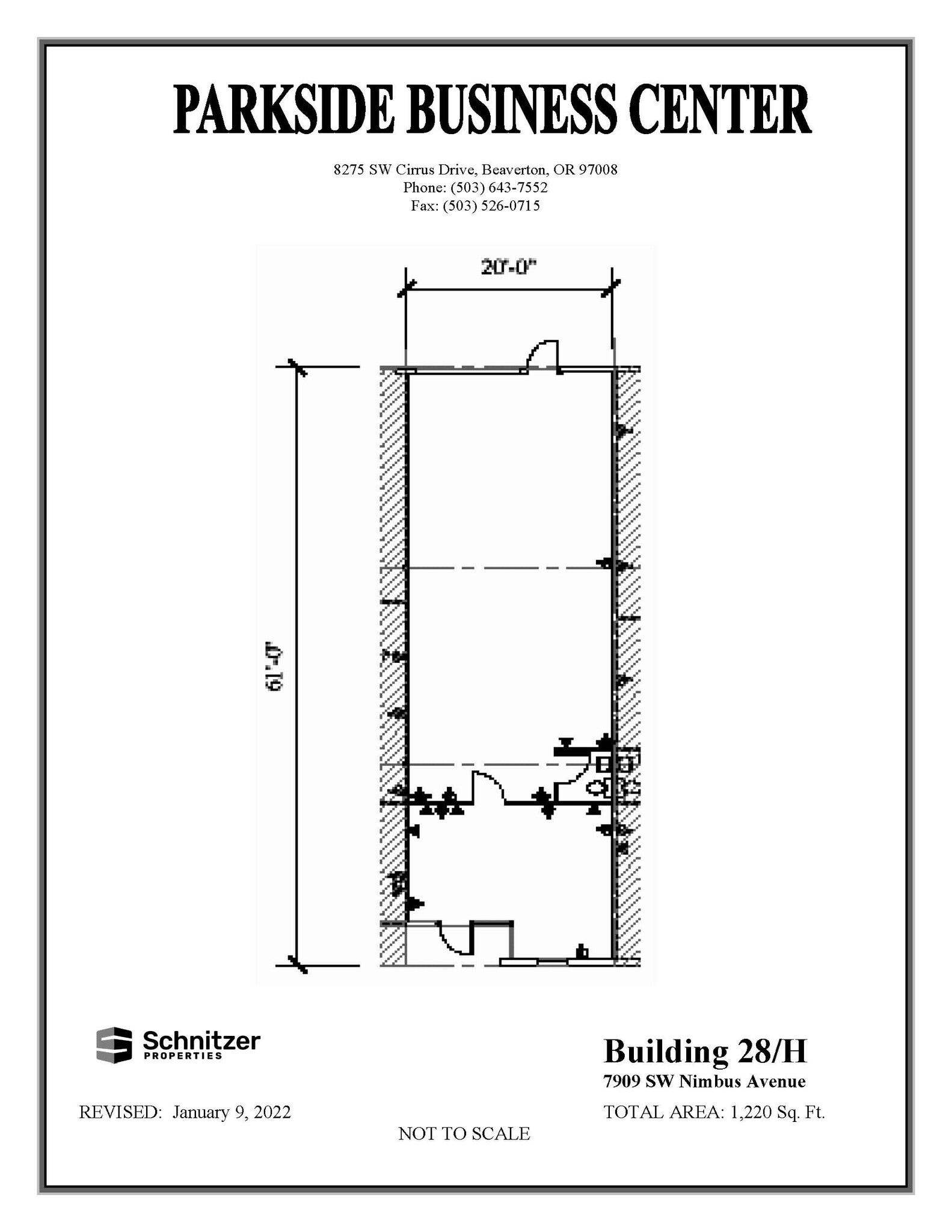 8362-8380 SW Nimbus Ave, Beaverton, OR à louer Plan d’étage– Image 1 sur 1
