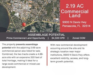 Plus de détails pour 9838 Davis Highway, Pensacola, FL - Terrain à vendre