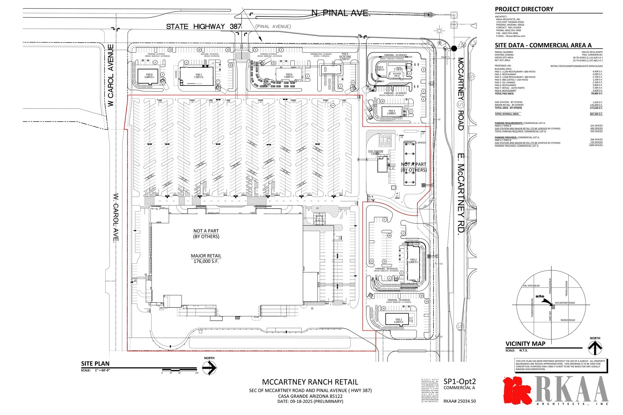 SEC Pinal Ave & McCartney Rd, Casa Grande, AZ à louer Plan de site– Image 1 sur 2