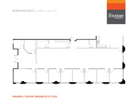 521 E Morehead St, Charlotte, NC à louer Plan d’étage– Image 1 sur 1