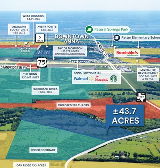 Plus de détails pour SEQ of FM 455 and CR 288, Anna, TX - Terrain à vendre