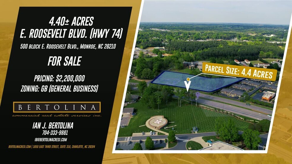 E Roosevelt Blvd Hwy 74, Monroe, NC à vendre - Vidéo sur l’annonce professionnelle – Image 2 sur 6