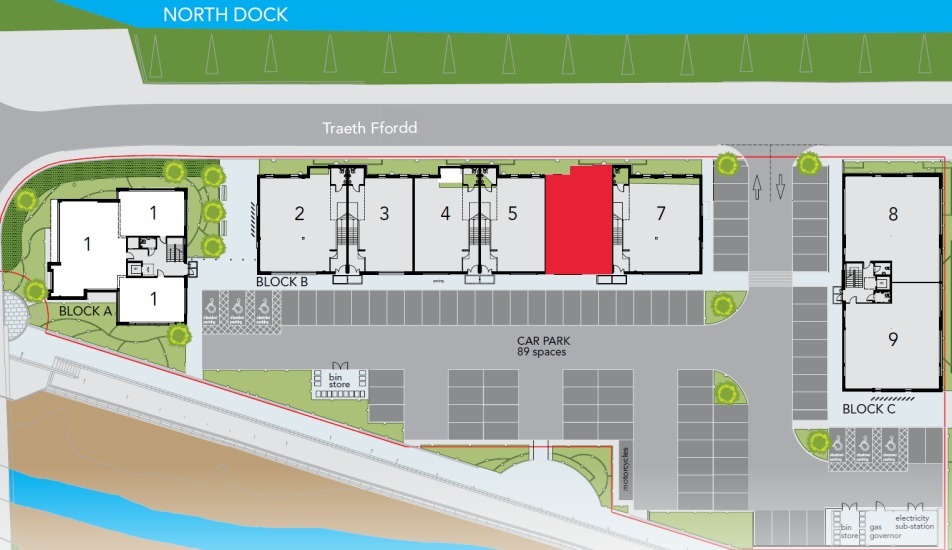 North Dock, Llanelli à louer - Plan de site – Image 2 sur 11
