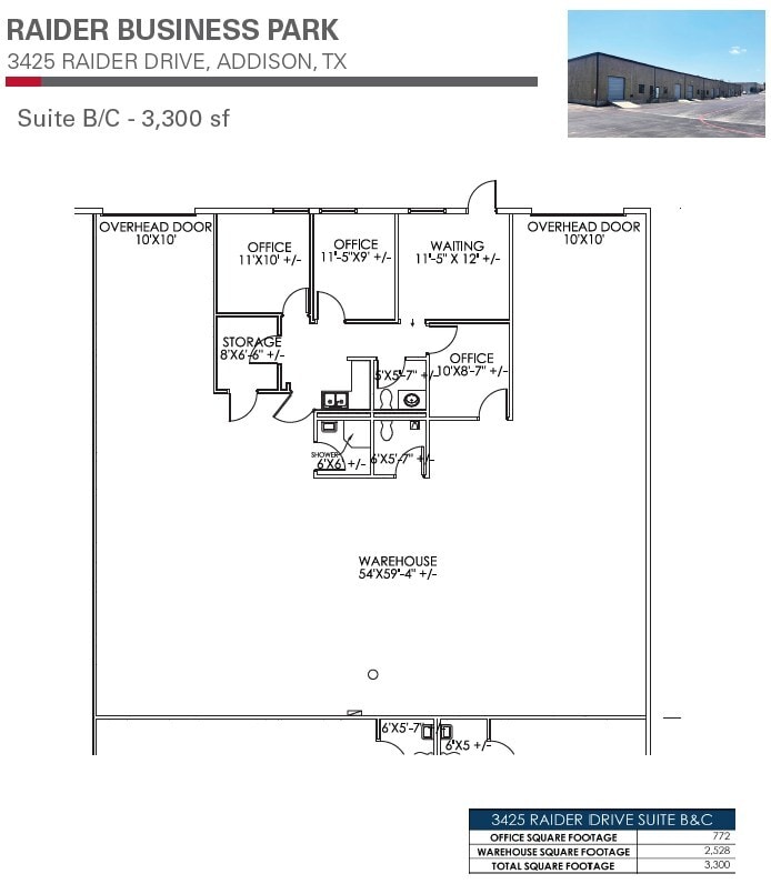 3425 Raider Dr, Hurst, TX à louer Plan d’étage– Image 1 sur 1