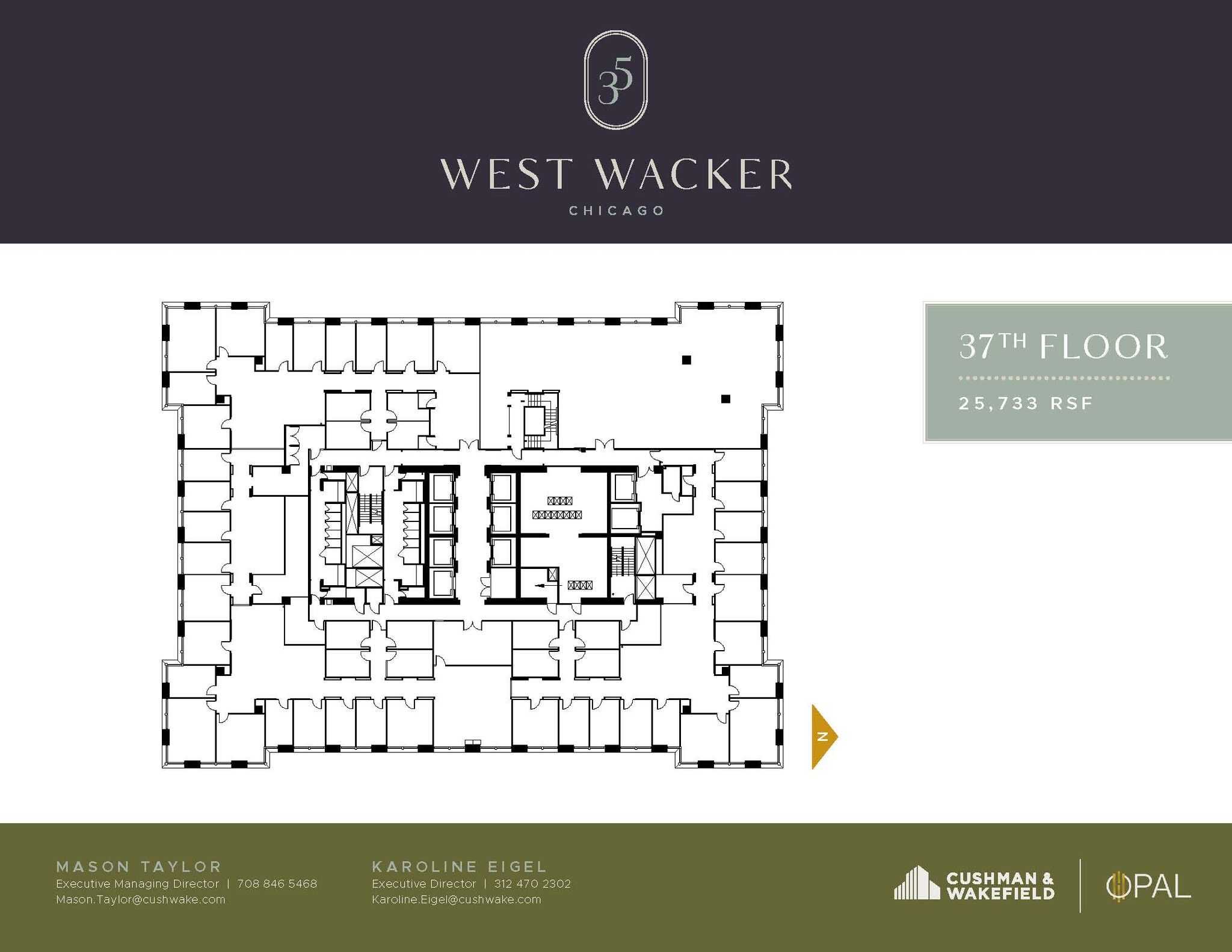 35 W Wacker Dr, Chicago, IL à louer Plan d’étage– Image 1 sur 1