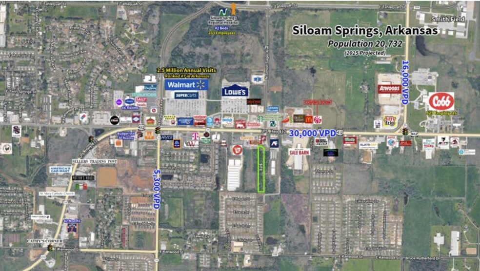 4.14 Acres US Hwy 412 E & Simon Sager Ave, Siloam Springs, AR à vendre - Photo de l’immeuble – Image 2 sur 8