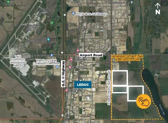 Range Road 250, Leduc, AB à vendre - Aérien – Image 2 sur 5