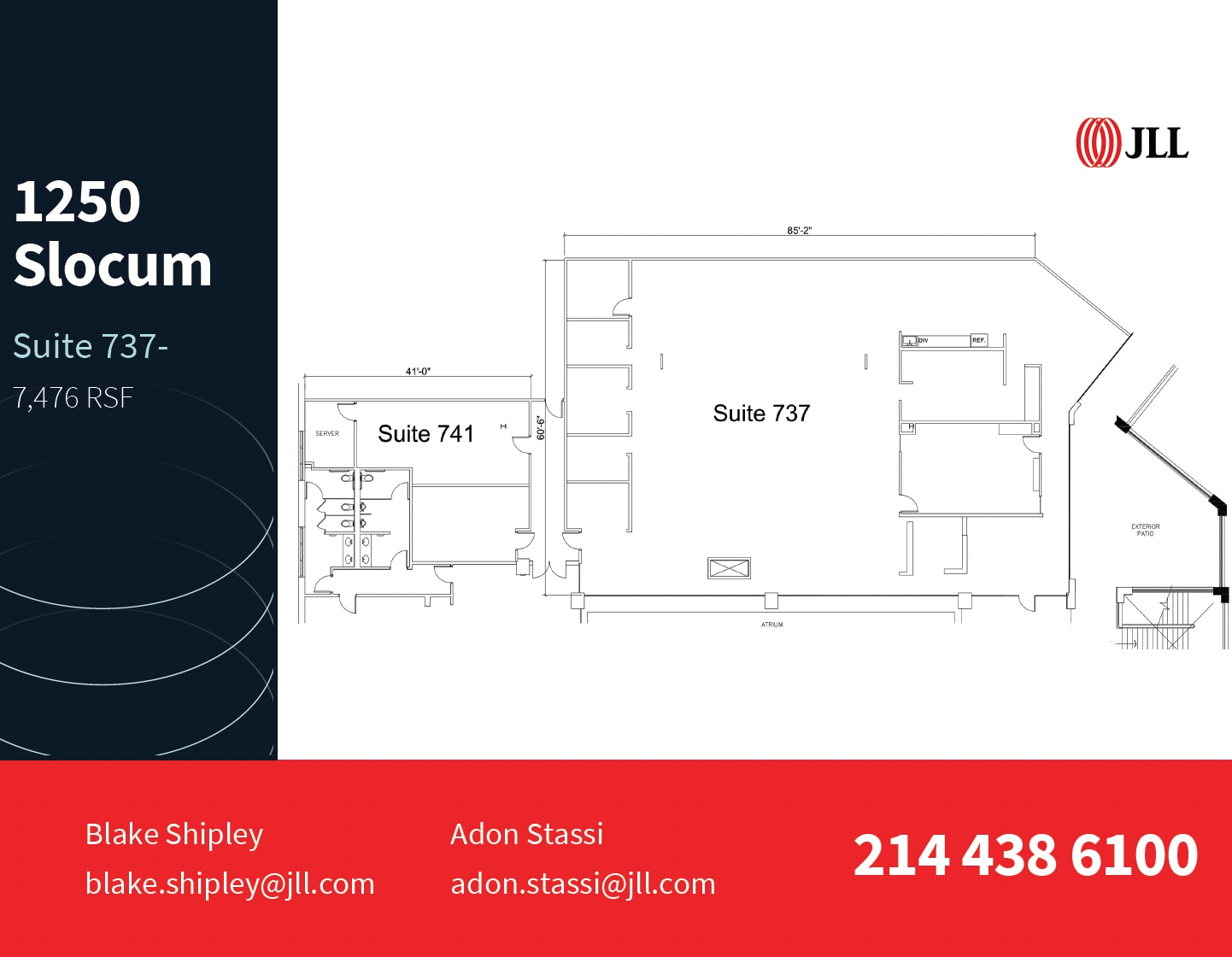1250 Slocum St, Dallas, TX à louer Plan d’étage– Image 1 sur 6