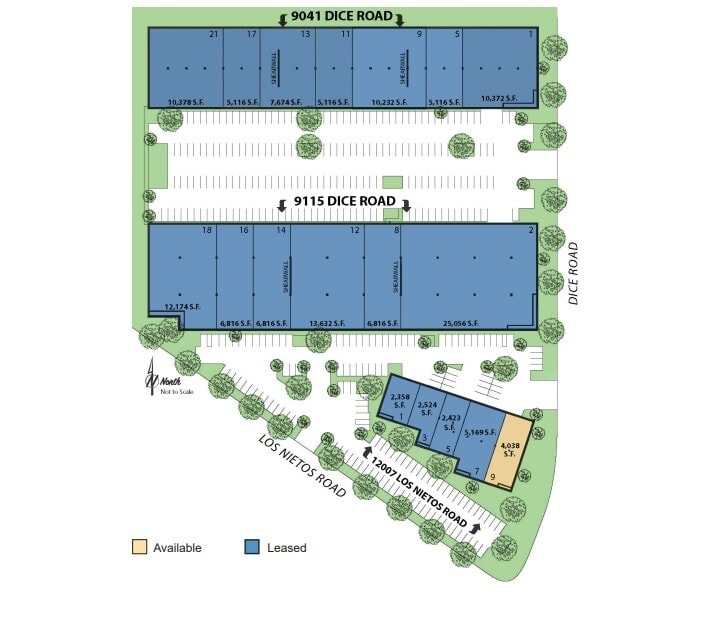 9115 Dice Rd, Santa Fe Springs, CA à louer Plan d’étage– Image 1 sur 1