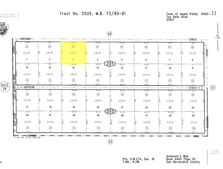 Doberman St, Apple Valley, CA à vendre - Plan cadastral – Image 2 sur 2