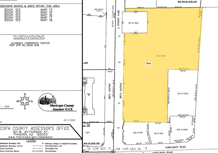 NWC of 101 & Camelback, Glendale, AZ à vendre - Plan cadastral – Image 2 sur 6
