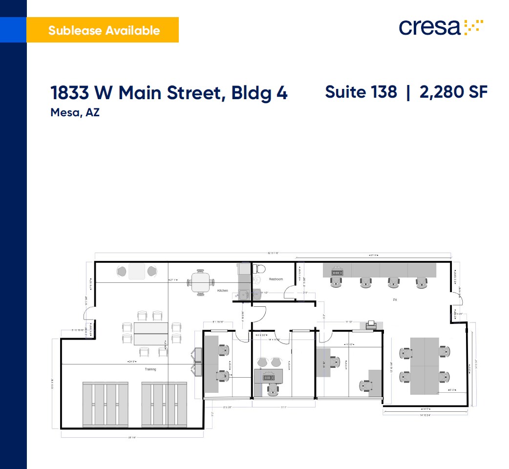 1833 W Main St, Mesa, AZ à louer Plan d’étage– Image 1 sur 1