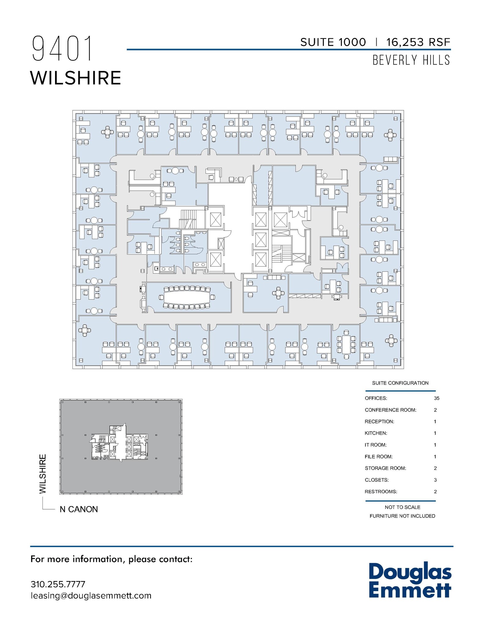 9401 Wilshire Blvd, Beverly Hills, CA à louer Plan d’étage– Image 1 sur 1