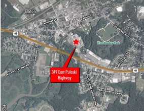 349 E Pulaski Hwy, Elkton, MD - VUE AÉRIENNE  vue de carte - Image1