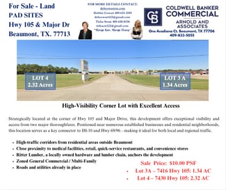 Plus de détails pour 7414 TX 105, Beaumont, TX - Terrain à vendre