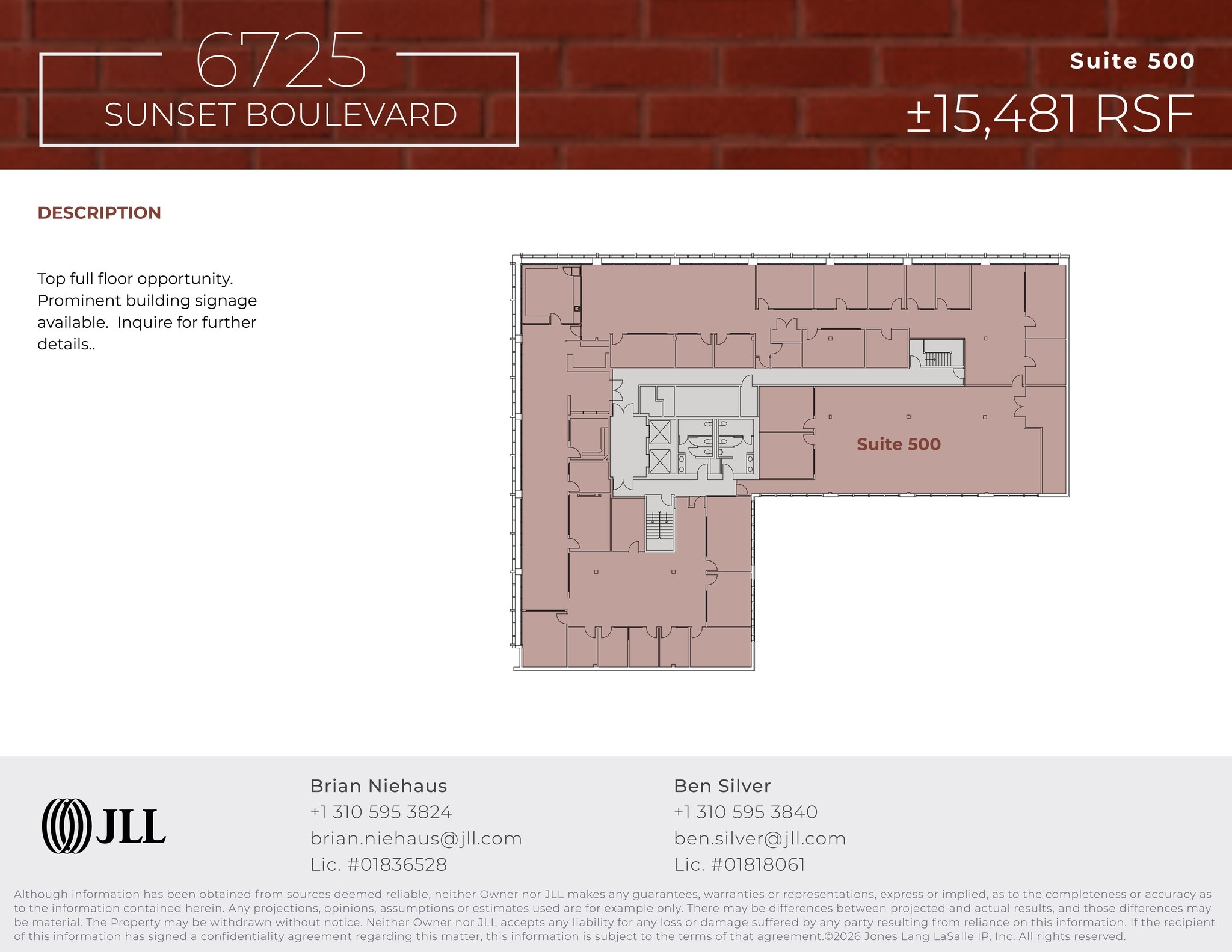 6725 W Sunset Blvd, Los Angeles, CA à louer Plan de site– Image 1 sur 1