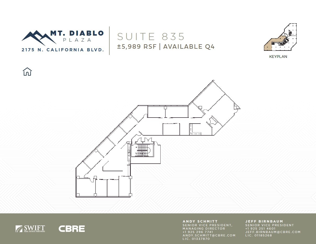 2175 N California Blvd, Walnut Creek, CA à louer Plan d’étage– Image 1 sur 1