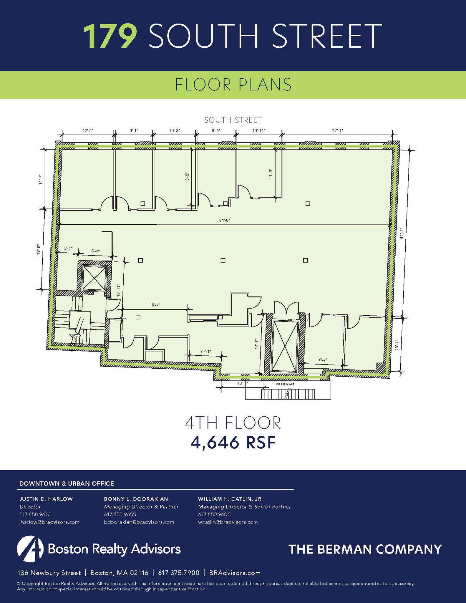 179 South St, Boston, MA à louer Plan d’étage– Image 1 sur 1