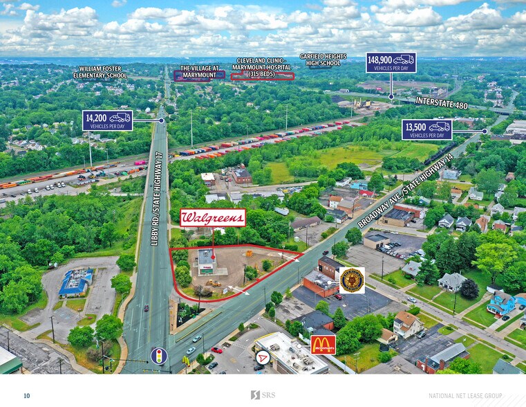 15500 Broadway Ave, Maple Heights, OH à louer - Aérien – Image 3 sur 4