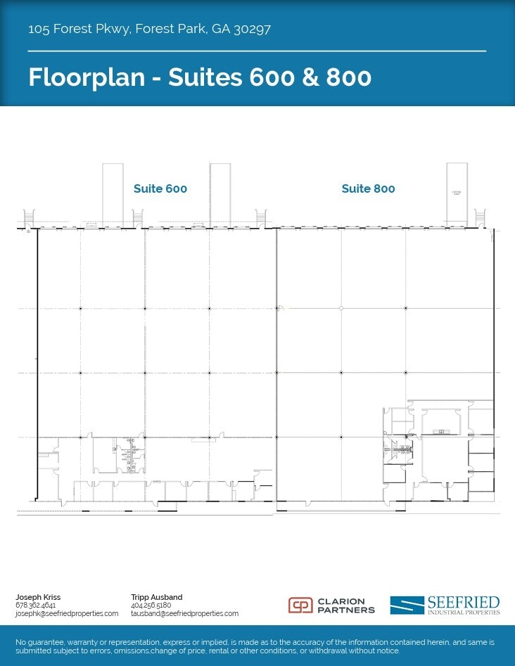 105 Forest Pky, Forest Park, GA à louer Plan d’étage– Image 1 sur 2