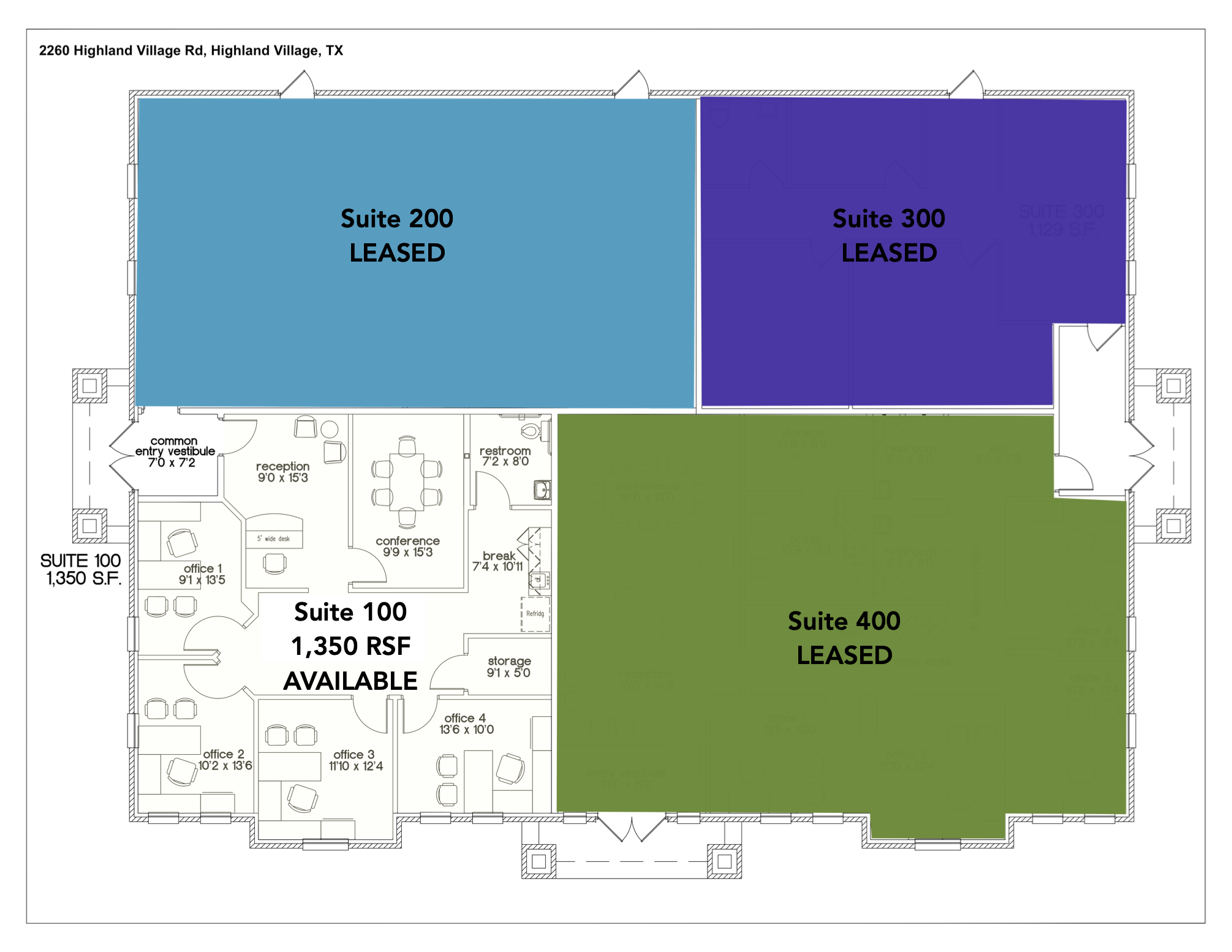 2260 Highland Village Rd, Highland Village, TX à louer Plan d’étage– Image 1 sur 9