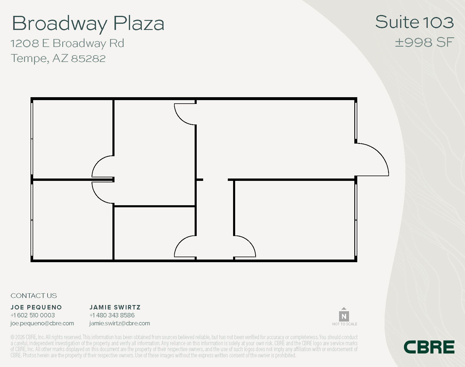 1232 E Broadway Rd, Tempe, AZ à louer Plan d’étage– Image 1 sur 1