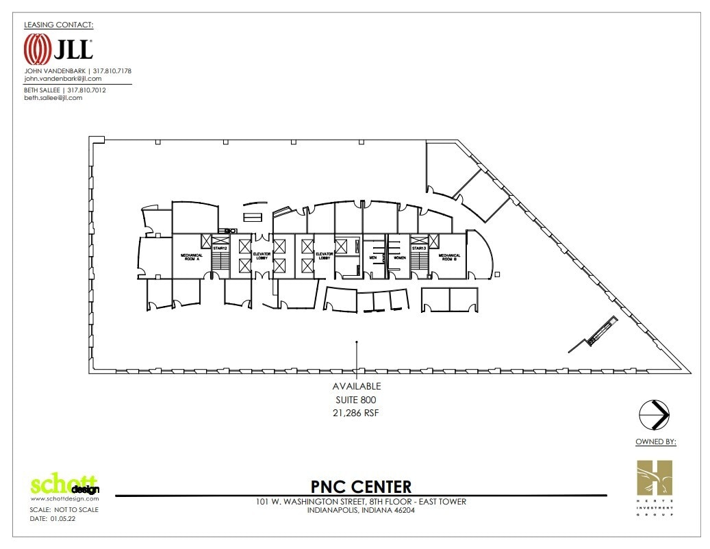 101-115 W Washington St, Indianapolis, IN à louer Plan d’étage– Image 1 sur 1