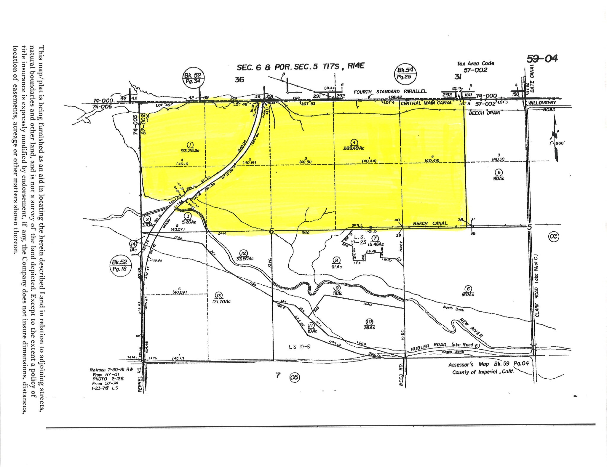 La Brucherie Rd., Calexico, CA à vendre Plan cadastral– Image 1 sur 3