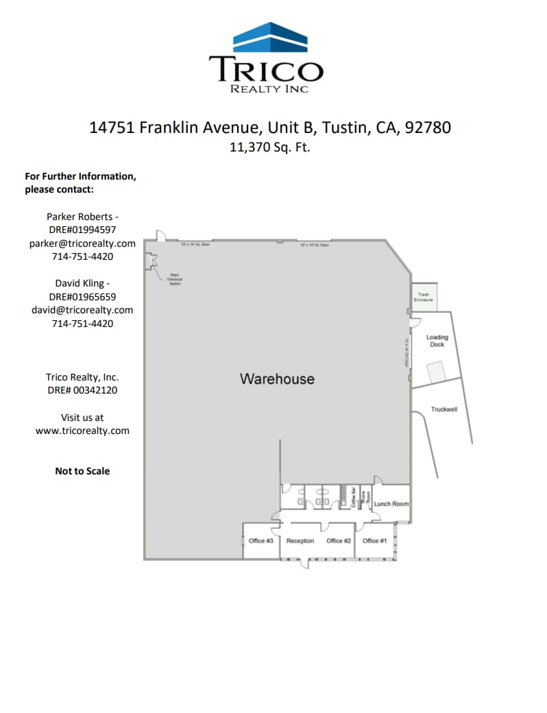 14751 Franklin Ave, Tustin, CA à louer Plan d’étage– Image 1 sur 1