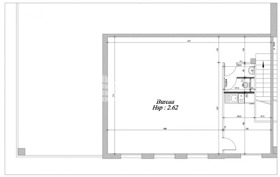 Bureau dans Gennevilliers à louer - Plan d’étage – Image 3 sur 3