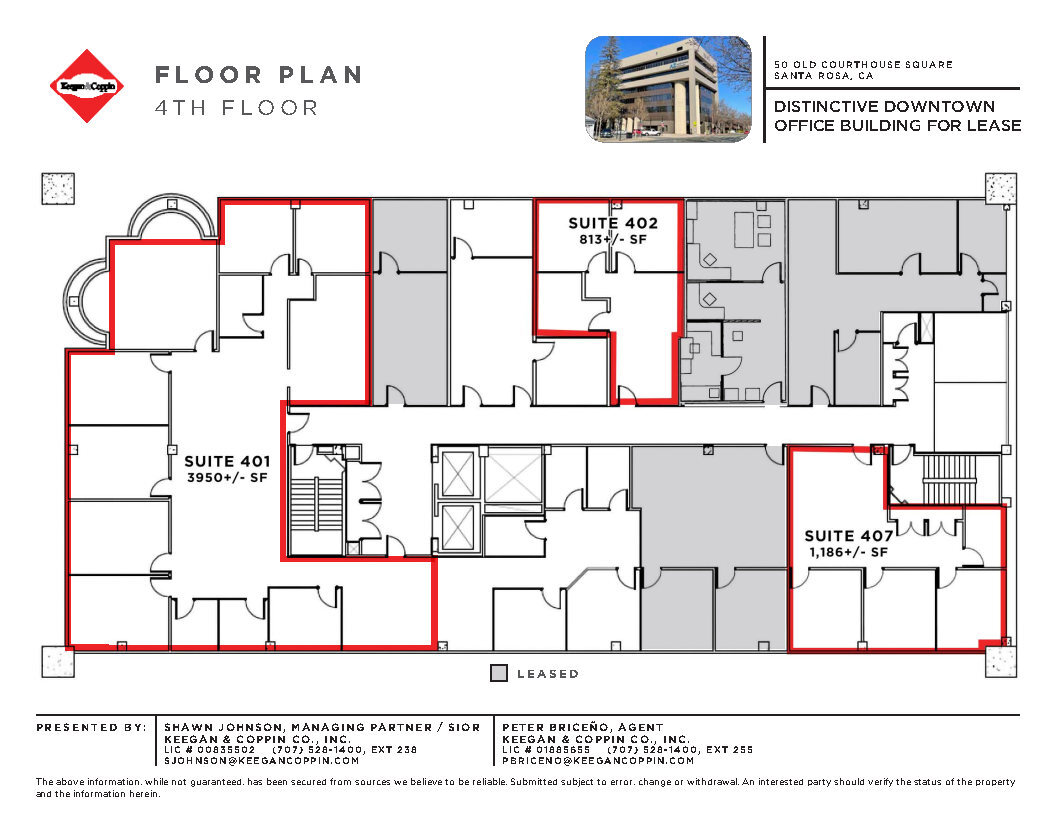 50 Old Courthouse Sq, Santa Rosa, CA à louer Plan d’étage– Image 1 sur 4