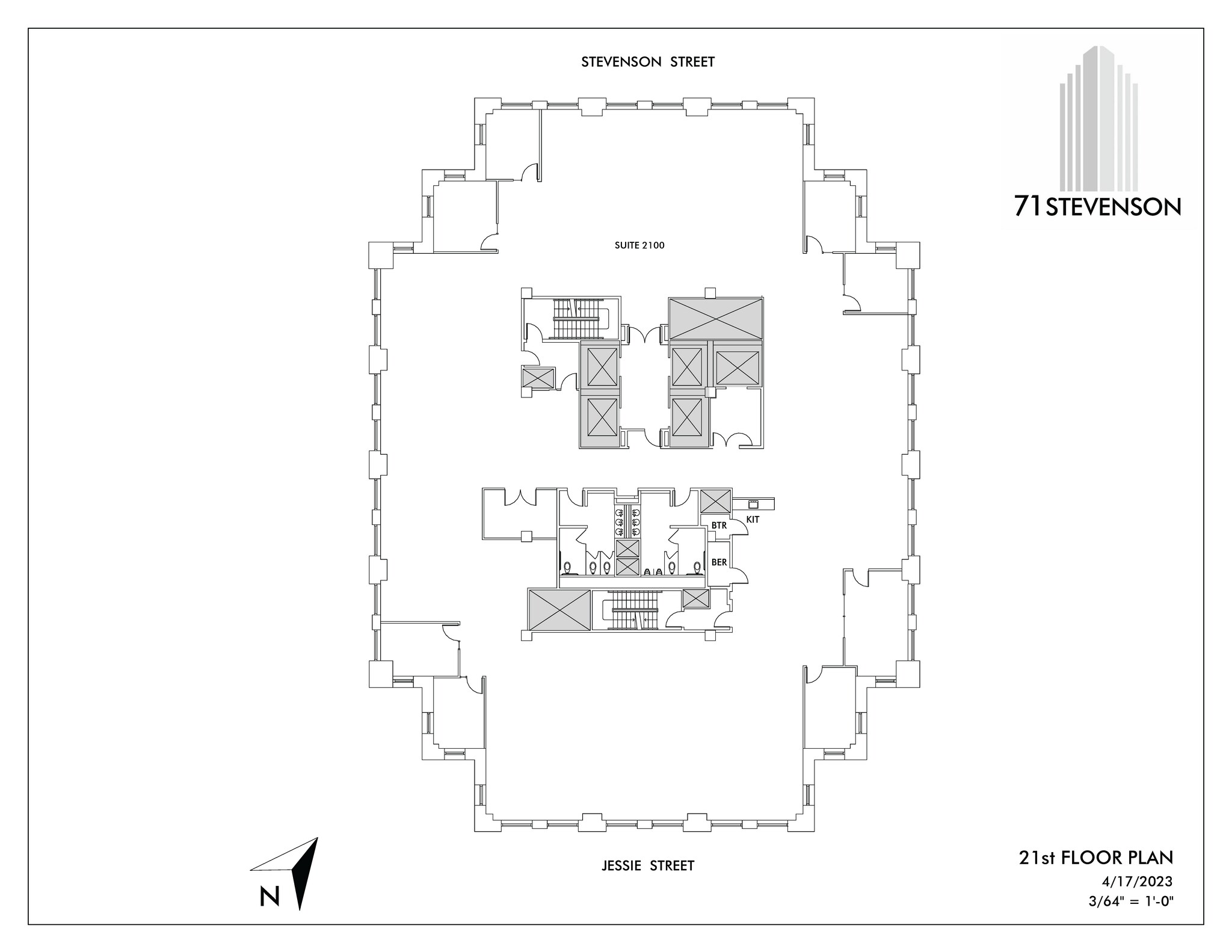 71 Stevenson St, San Francisco, CA à louer Plan d’étage– Image 1 sur 1