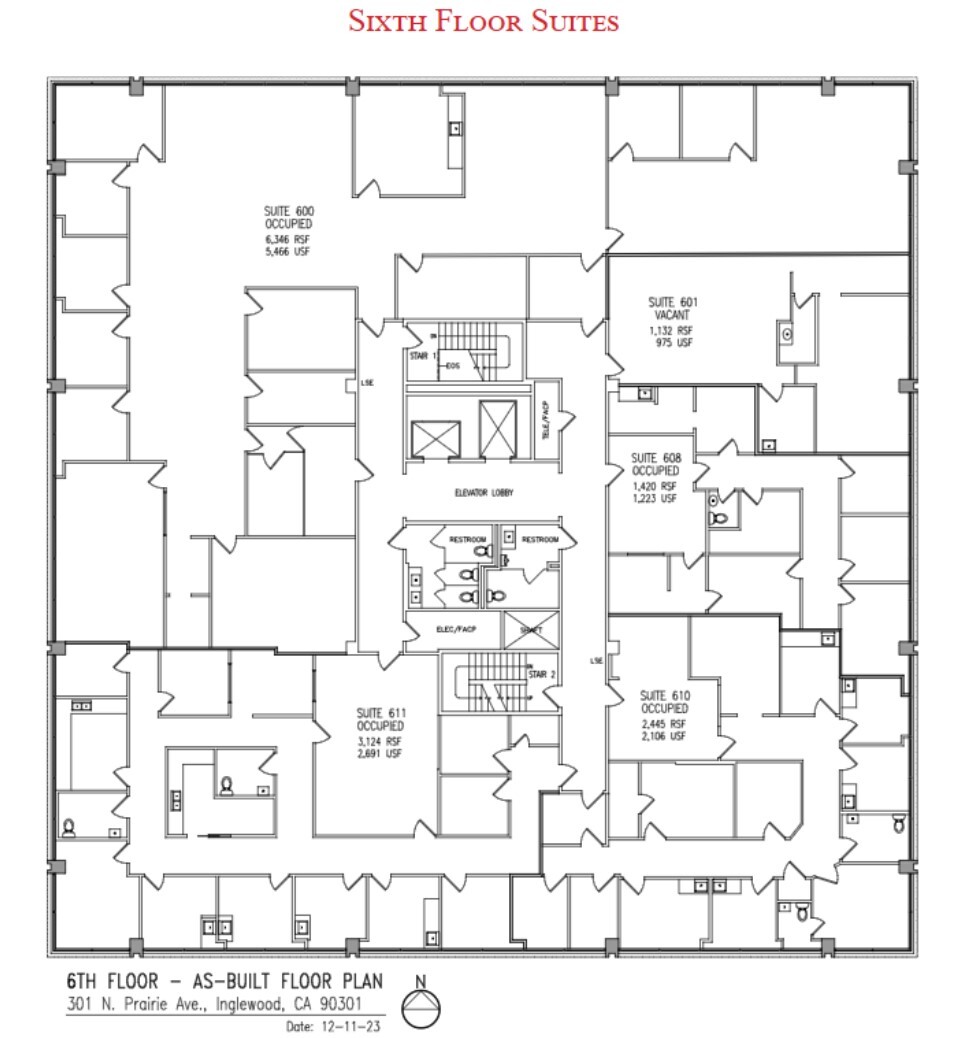 301 N Prairie Ave, Inglewood, CA à louer Plan d’étage– Image 1 sur 1