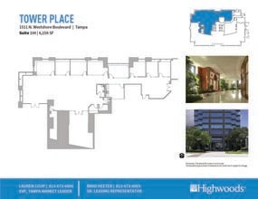 1511 N Westshore Blvd, Tampa, FL à louer Plan d’étage– Image 1 sur 1
