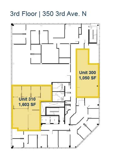 340-350 3rd Ave N, Saskatoon, SK à louer Plan d’étage– Image 1 sur 1