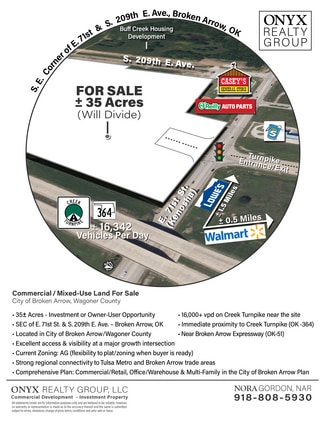 Plus de détails pour SE Corner 209th E. Avenue & Kenosha, Broken Arrow, OK - Terrain à vendre