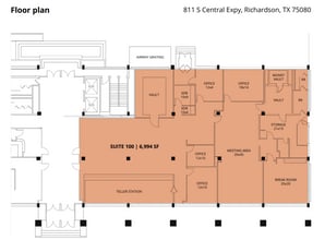 811 S Central Expy, Richardson, TX à louer Plan d’étage– Image 2 sur 2