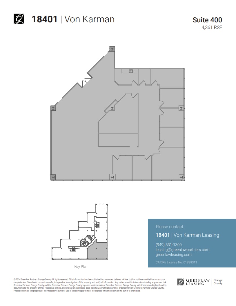 18301 Von Karman Ave, Irvine, CA à louer Plan d’étage– Image 1 sur 1