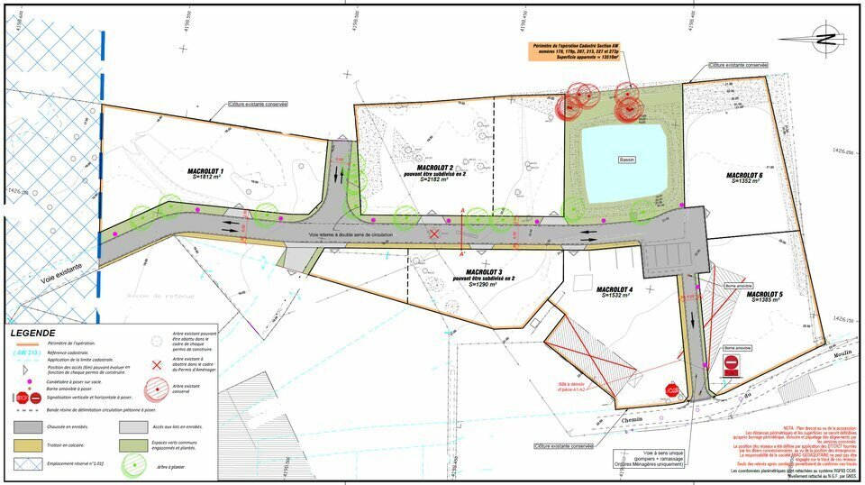 Terrain dans Ambarès-et-Lagrave à vendre Plan de site– Image 1 sur 2