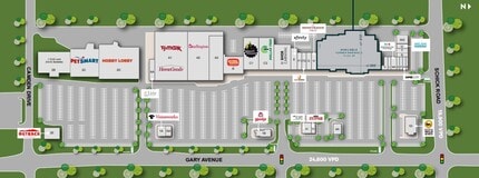 140-166 S Gary Ave, Bloomingdale, IL à louer Plan de site– Image 1 sur 1