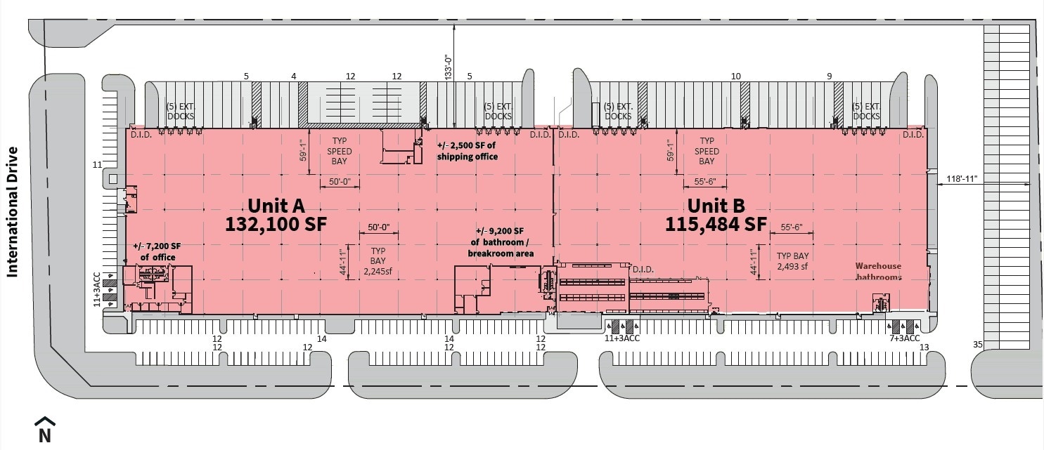 1445 International Dr, Mount Pleasant, WI à louer Plan d’étage– Image 1 sur 1