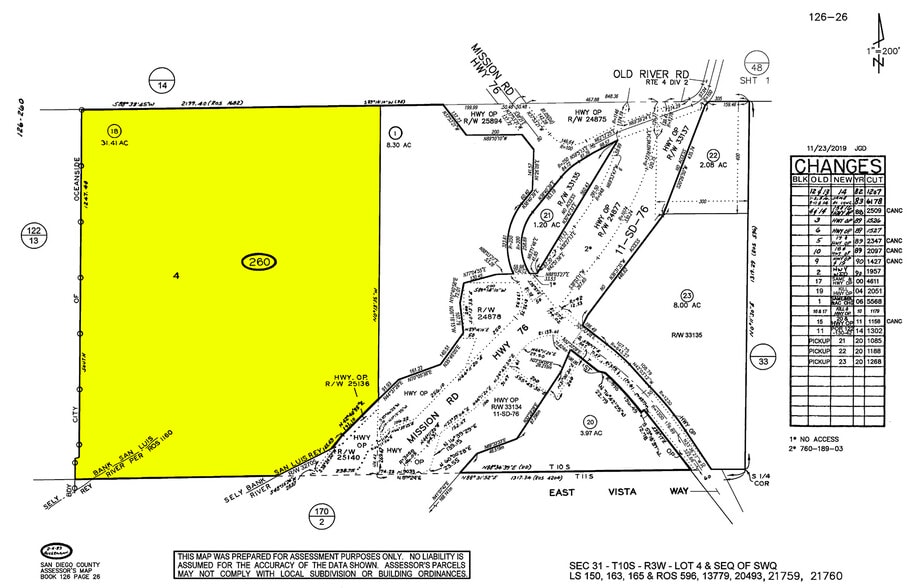 CA-76 & Old River Rd, Bonsall, CA à vendre - Plan cadastral – Image 3 sur 4