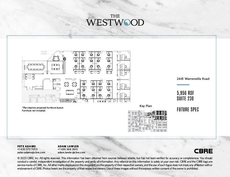 2441 Warrenville Rd, Lisle, IL à louer Plan d’étage– Image 1 sur 2