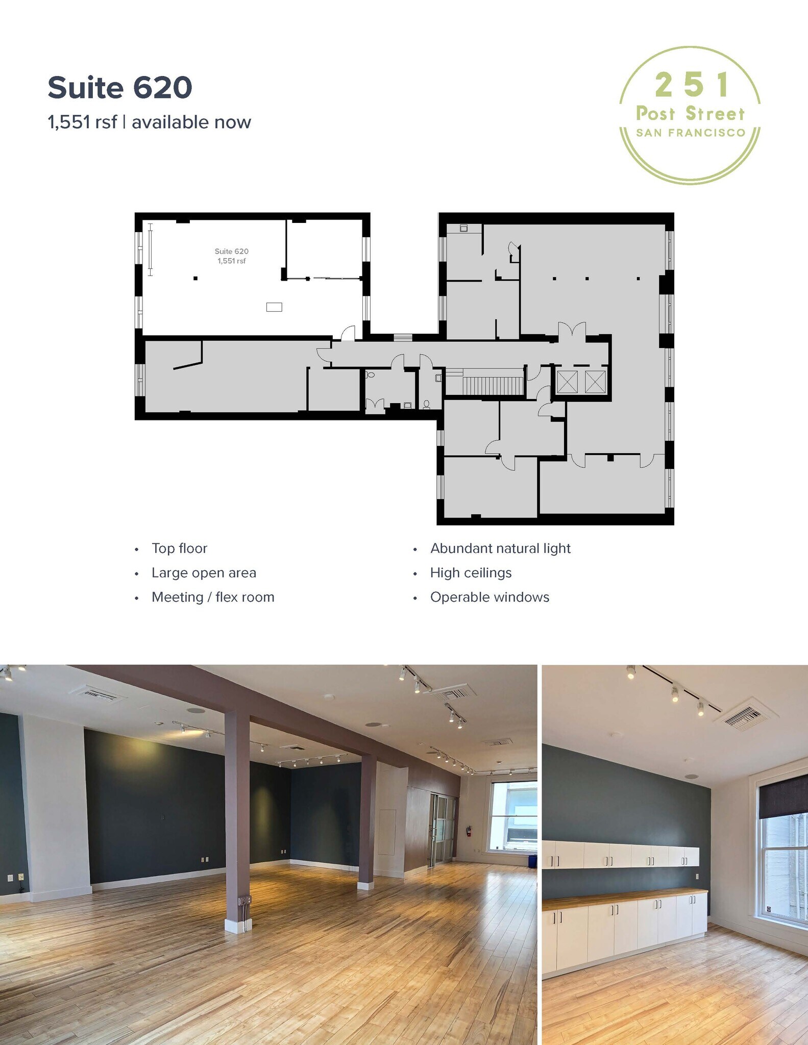 251 Post St, San Francisco, CA à louer Plan d’étage– Image 1 sur 3