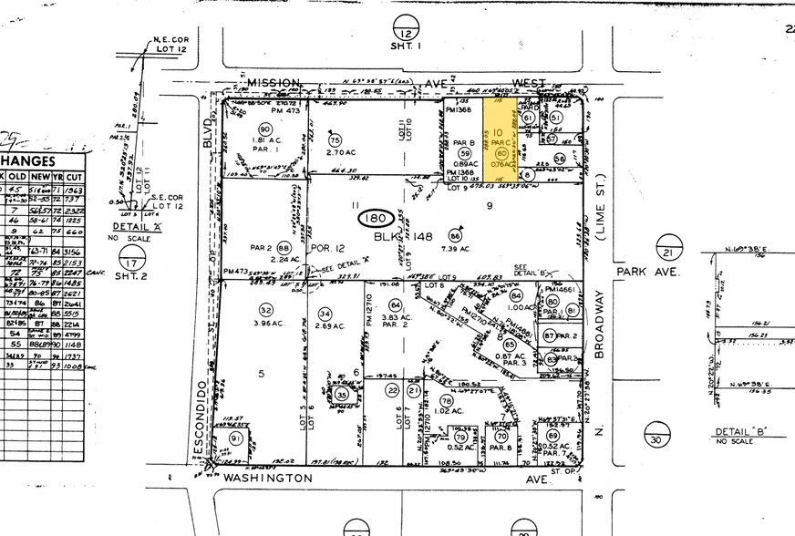 125 W Mission Ave, Escondido, CA à louer - Plan cadastral – Image 2 sur 9